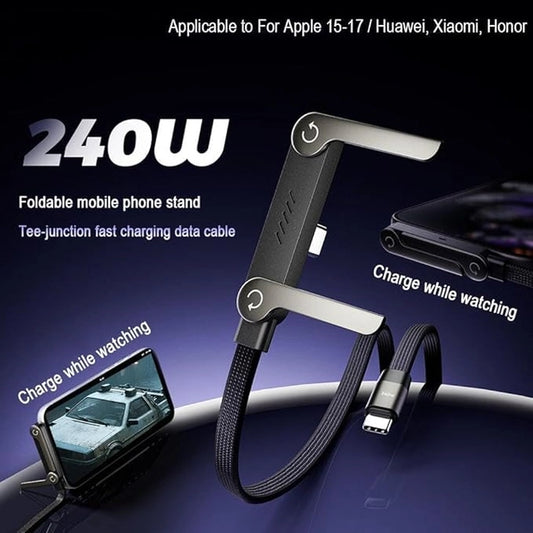 2-in-1 Invisible Holder Charger Cable,